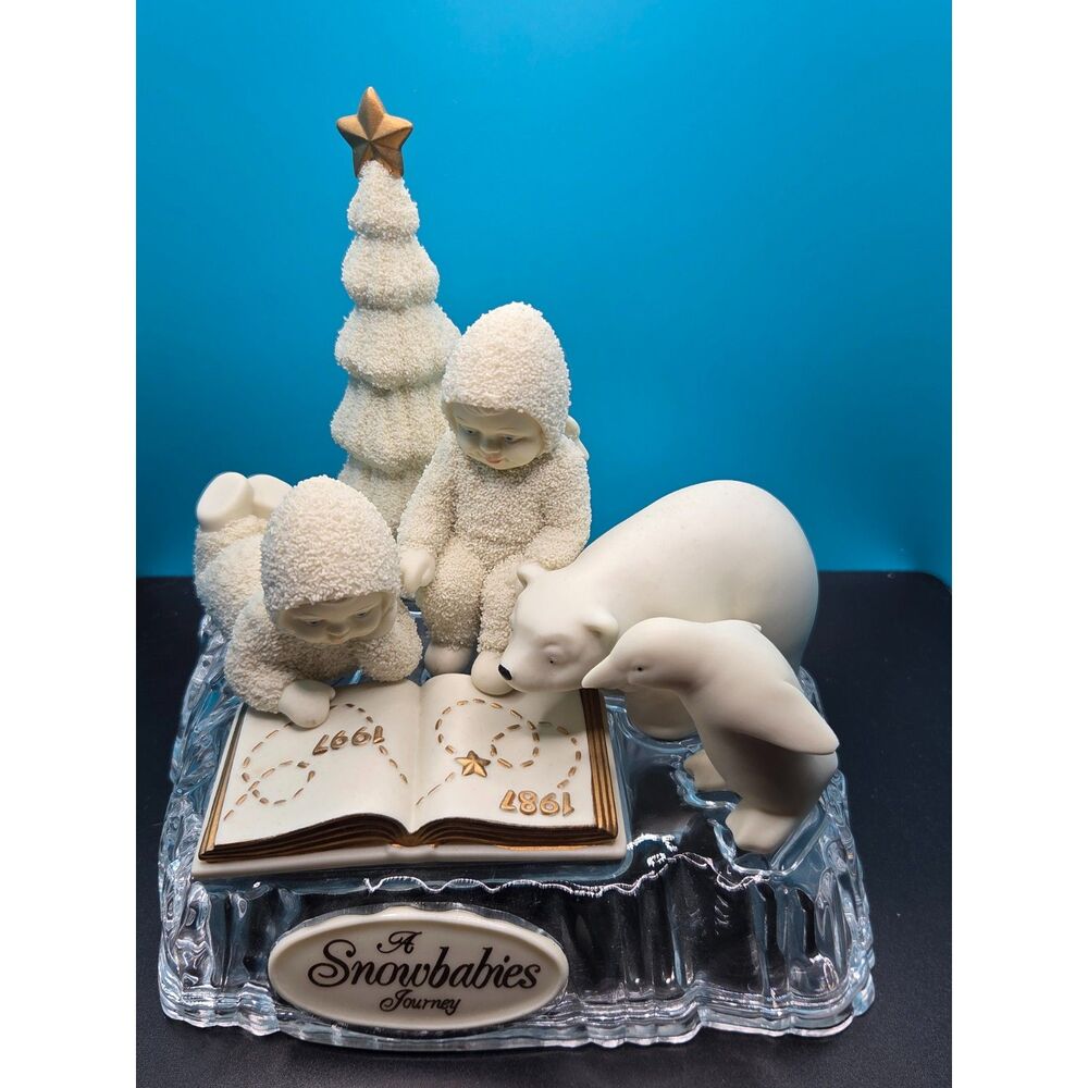 A Snowbabies Journey Dept 56 ‘’Let’s Go See Jack Frost’ 1997 Retired 7pcs.